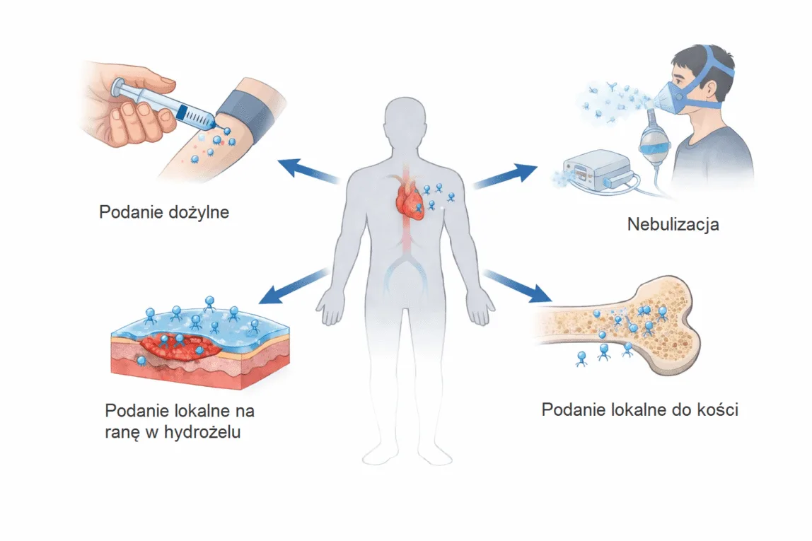 Drogi i metody podania bakteriofagów pacjentowi